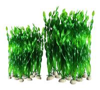 Cpolebev 20 Piezas Acuario de PláStico Artificial DecoracióN de la Pecera Plantas de PláStico (20 Piezas)