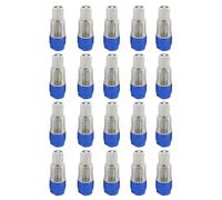 Cpolebev 20 Piezas Conector Powercon de CA de 3 Enchufe Macho NAC3FCA NAC3FCB Cable de CA 20A 250V Adaptador de Enchufe de Alimentación para Luz de Escenario (B)