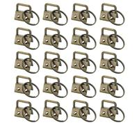 Cpolebev 20 Piezas de Hardware para con Anillos para para Correas de Bolsa, Bronce