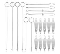 Cpolebev 20 Piezas FlipperHook de Anillo de Costura, Giratorios para Bucle de Costura, Herramienta para Enhebrar con Cordón para Abrigos de Tela, Chaquetas, Sudaderas con Capucha