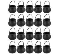 Cpolebev 20 Piezas Mini Hervidores de Caramelo Esqueleto de Maceta con Manejar para Halloween Pascua Fiesta del DíA de San Patricio