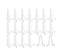 Cpolebev 20 Soportes de Caballete AcríLico Triangular para ExhibicióN, Soporte para de Fotos, Soporte para Placas, Soporte para Fotos