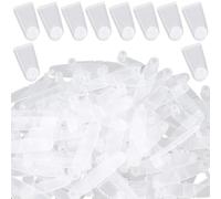 Cpolebev 200 Clips de Plástico para Llaveros, Conector de de Acrílico, Clips de Transparentes para Manualidades, Accesorio para