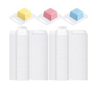 Cpolebev 200 Moldes para Derretir, Moldes para Velas Cuadrados Transparentes de 1 Oz para Hacer Chocolates DIY, Velas Sin Mecha para Derretir, FabricacióN de JabóN