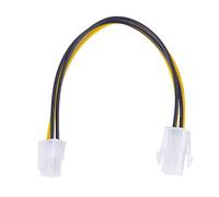 Cpolebev 20CM / 8 Pulgadas 12V 4 Macho a 4 Hembra P4 Cable de ExtensióN de Fuente de AlimentacióN de CPU