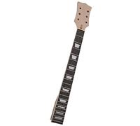 Cpolebev 22 Fret Lp Cuello de Guitarra Sector de Diapasón de Palisandro de Caoba e Incrustaciones de Enlace para Reemplazo de Mástil de Guitarra Eléctrica de Lp