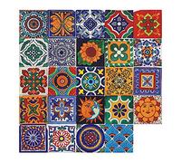 Cpolebev 24 Piezas Autoadhesivo Mosaico Ladrillo Azulejo Etiqueta 3D Cocina BañO Pegatinas de Pared -10X10Cm