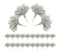 Cpolebev 24 Uds. de Tallos de VegetacióN de Oreja de Cordero Flocados Artificiales, Tallos Oreja Cordero de ImitacióN, DecoracióN de VegetacióN de ImitacióN de Oreja de Cordero Artificial