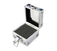 Cpolebev 25 Agujeros para Taladro de UñAs, Caja de Soporte para Brocas, Contenedor de Almacenamiento de ExhibicióN, Soporte para Cabezal de Pulido de UñAs, Caja Organizadora de Metal