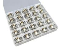 Cpolebev 25 Bobinas de Metal para MáQuina de Coser con Caja de Almacenamiento