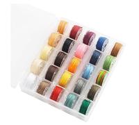 Cpolebev 25 Colores/Hilo de Hilo de PoliéSter Juego de Caja de Hilo Encerado Pulsera Tejida para Costura Artesanal de DIY 0,45 0,55 0,65Mm