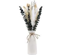Cpolebev 25 Piezas de Flores Secas Pampas Grass Bouquet Caspia Flowers Mix Bouquet, Arreglos para Boho Room Home Wedding Bedroom