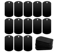 Cpolebev 25 Piezas de Metal Estampado en Negro para Estampar, Grabar Espacios en de Aluminio Estampado en Etiqueta de Perro en