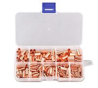 Cpolebev 250 Piezas GT Cobre Tubo de ConexióN Junta de Cable PequeñO Tubo de Cobre Terminal Cable Lug Bootlace FéRula Kit