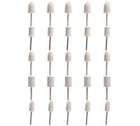 Cpolebev 25Pcs Set 1/8 Pulgada Fieltro Pulido Puntos de Pulido Montado Lana de ImitacióN para Herramienta Rotativa