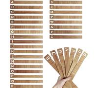 Cpolebev 26 Divisores de Divisores de Discos de Madera Divisores de Almacenamiento de Alfabéticos Porta Discos