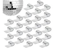 Cpolebev 26 Piezas de Azulejos de Mosaico de Espejo, Azulejos de Bola de Discoteca Autoadhesivos, Pegatinas de Azulejos de Espejo de Espejo Cuadrado PequeñO para Manualidades de Bricolaje