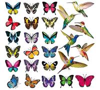 Cpolebev 26 Piezas Pegatinas de Mariposa de PáJaro de la Ventana Pegatinas EstáTicas AnticolisióN para Ventanas DecoracióN CalcomaníAs No Adhesivas
