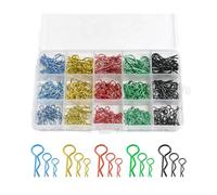 Cpolebev 260 Piezas 1/8 1/10 1/16 RC Car Body Shell R Clips Bodyshell Pin Metal Body Shell Clip Pin Truck Toy Accesorios