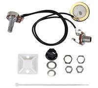 Cpolebev 27MM Guitar Pickup Piezo Transducer Amplificador Precableado con 6.35MM Salida Jack para Guitarra AcúStica Ukulele Guitar