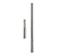 Cpolebev 2Pcs / set Portabrocas magnetico hexagonal de 1/4 pulg. Destornillador de barras de destornillador 60 / 150mm Controlador de taladro de extension electrica