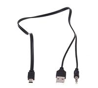 Cpolebev 3.5mm Aux USB2.0 Macho Mini 5 USB Cable de Audio de Altavoz portatil