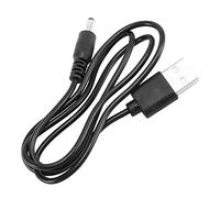 Cpolebev 3.5mm x 1.3mm Negro USB Cable Plomo Cable del Cargador Fuente de alimentacion