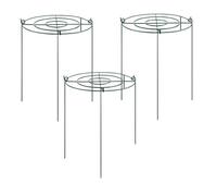Cpolebev 3 Juegos de Jaulas de Soporte para Peonías, Rejillas de Aros para Crecimiento con 4 Patas, Soporte para Plantas, Anillo de Soporte Fuerte para Flores