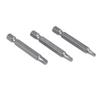 Cpolebev 3 Pcs 50Mm 1/4 Pulgada Broca Cuadrado Hexagonal Broca De Destornillador De Cabeza Cuadrada Juego De Broca De Destornillador Magnéticos De Acero De Aleación S2 Herramientas Manuales