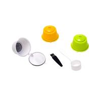 Cpolebev 3 Piezas CáPsulas de Café CáPsulas de Café Recargables CáPsulas Filtro de Café Universal Reutilizable con Cepillo con Cuchara para A