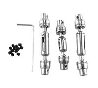 Cpolebev 3 Piezas de Eje de TransmisióN de Metal CVD para B16 B36 Q60 Q63 Q64 MN77 FY004 6WD 1/16 RC Coche Piezas de ActualizacióN, 1
