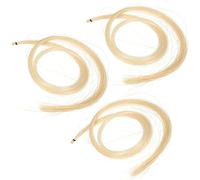 Cpolebev 3 Piezas Hank 31-31.5 pulgadas pelo de caballo mongol para violin, viola, violonchelo, bajo, Como se muestra