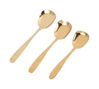 Cpolebev 3 Piezas/Juego de Cucharas Planas de Acero Inoxidable Sopa de Plata China Café Té Cena Conjuntos de Cuchara de Accesorios de Cocina-