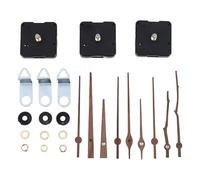 Cpolebev 3 Piezas Mecanismo de Movimiento de Reloj de Cuarzo con 3 Tipos de Agujas de Reloj de Madera de Nogal Accesorios de Reloj para ReparacióN de Relojes