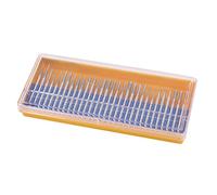 Cpolebev 30 Juego De Cabezales De Esmerilado De Diamante Bur Burdeos Tallados Recubiertos Rotary Tool Bit Grit 120 Shank 3Mm 1/8 Pulgada para Tools Accesorios