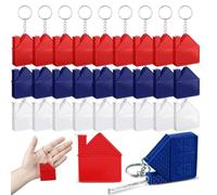 Cpolebev 30 Llaveros con Cinta Métrica en Forma de Casa de 1 M/3 Pies, Obsequios Inmobiliarios para Casas Nuevas, Obsequios de para Compradores de Viviendas