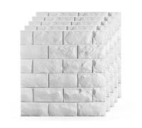 Cpolebev 30 Piezas de Paneles de Pared 3D, Papel Tapiz de Ladrillo de Espuma Autoadhesivo, Paneles de Revestimiento de Impermeables para DecoracióN de