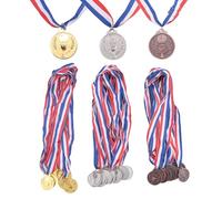 Cpolebev 30 Piezas Medallas de Premio Plata Bronce Medallas de 1º 2º 3º Premios para Concursos
