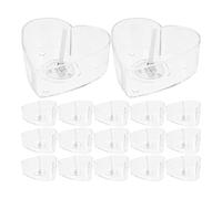 Cpolebev 30PCS Tazas de Velas de Té en Forma de CorazóN con Mechas Clear Love Heart Velas de Tarros Estuches para Hacer Velas DIY