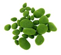 Cpolebev 32 Piezas de 5 TamañOs de Rocas de Artificiales Decorativas Bolas de Verde DecoracióN de Falso para Arreglos Florales Jardines