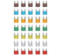 Cpolebev 35 piezas Mini Hoja MIXTA Fusible AUTO Autos Motos 5 7,5 10 15 20 25 30 AMP