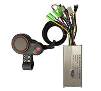 Cpolebev 36V 48V 500W/750W 22A Controlador de Bicicleta EléCtrica con Pantalla LCD Acelerador de Pulgar para Ebike Scooter EléCtrico