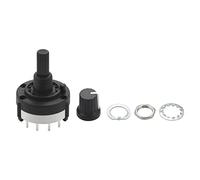 Cpolebev 3P4T 3 4 Posiciones Interruptor giratorio selector de banda de oblea simple con perilla