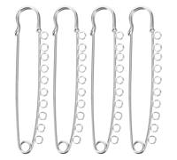 Cpolebev 4 Alfileres de Seguridad Grandes, Broches de Metal, Alfileres para Falda Escocesa, Sujetadores para Ropa, Mantas, Faldas, Acolchados, Manualidades de Punto