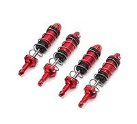 Cpolebev 4 Amortiguadores de Metal para SCY 16101 16102 16103 1/16 RC Car Upgrades Piezas Accesorios, Rojo