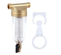 Cpolebev 4 Filtros de Agua de Boca Dividida Purificador Frontal Cobre Plomo Prefiltro Lavado a Contracorriente Eliminar el óXido Tubo de Sedimento Contaminante