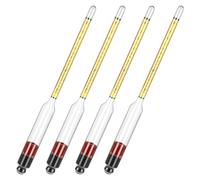 Cpolebev 4 HidróMetros de Alcohol, AlcoholíMetro para Destilar Alcohol 0-200 Proof y 0-100 Tralle, HidróMetro de Gravedad EspecíFica