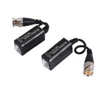 Cpolebev 4 Pares de 8 Piezas Transmisor y Transceptor Pasivo de Video Balun con Cable para 1080P TVI/CVI/AHD / 960H DVR Camera CCTV System, BNC Macho a UTP CAT5 / 5E / 6 / 6E Cable