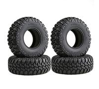 Cpolebev 4 Piezas 105MM 1.9 NeumáTicos de Goma NeumáTicos de Rueda para 1/10 Coche Trepador de Control Remoto TRX4 D90 Axial SCX10 II III Redcat MST