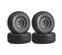 Cpolebev 4 Piezas 135Mm Metal 2,2 Beadlock Rueda Llanta Juego de NeumáTicos para 1/10 RC Coche de Orugas Axial SCX10 Wraith Capra TRX4 D90, B